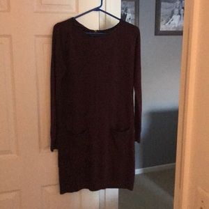 Burgundy sweater dress